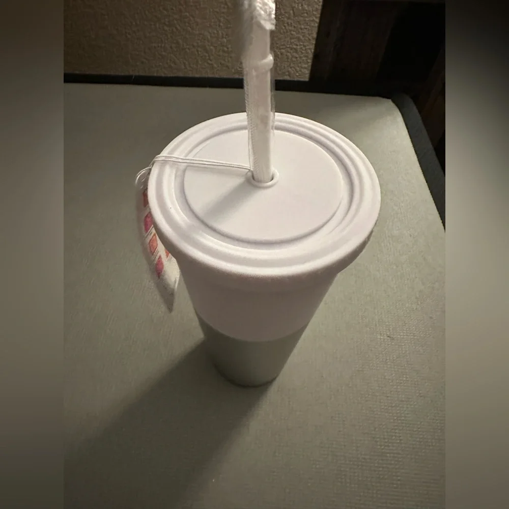 Dunkin Soft Acrylic Tumbler Silver and White - Picture 3 of 5